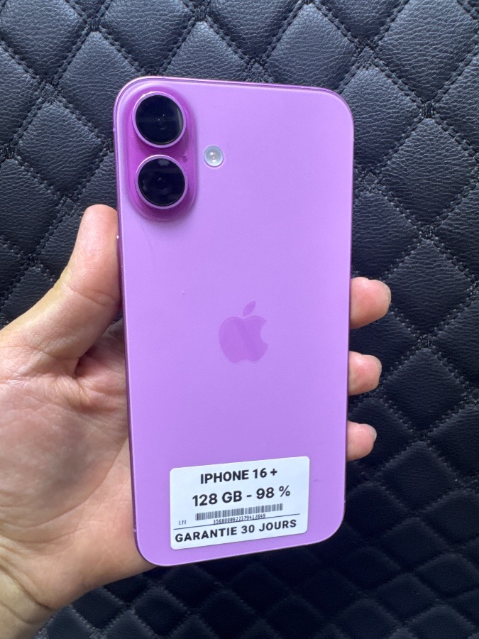 Apple iPhone 16 Plus 128 Go Rose — Comme neuf · Batterie 98 % · 128 Go · Rose, à Casabarata, Tanger